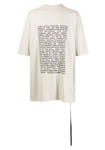 RICK OWENS DRKSHDW t-shirt jumbo ss t pearl/black RICK OWENS DRKSHDW t-shirt jumbo ss t pearl/black