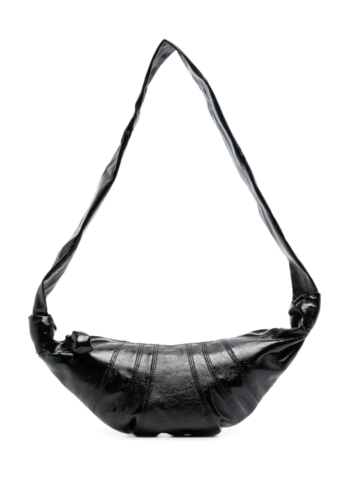 LEMAIRE small croissant bag coated cotton black LEMAIRE small croissant bag coated cotton black