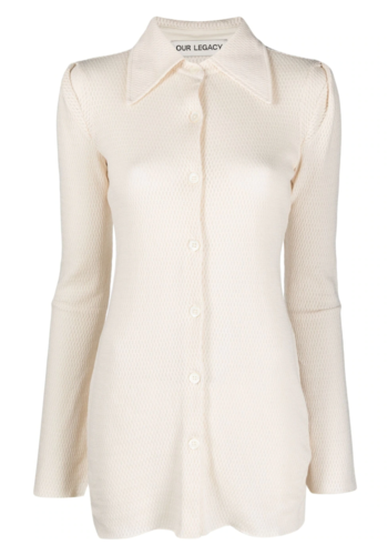 OUR LEGACY hollow shirt ecru sparse cotton OUR LEGACY hollow shirt ecru sparse cotton