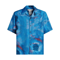 BOWLING SHIRT WITH BUCHI BLU PRINT