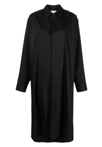 LEMAIRE playful buttoned shirt black LEMAIRE playful buttoned shirt black