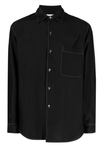 LEMAIRE regular ls shirt black