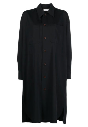 LEMAIRE two pocket shirt dress squid ink LEMAIRE two pocket shirt dress squid ink
