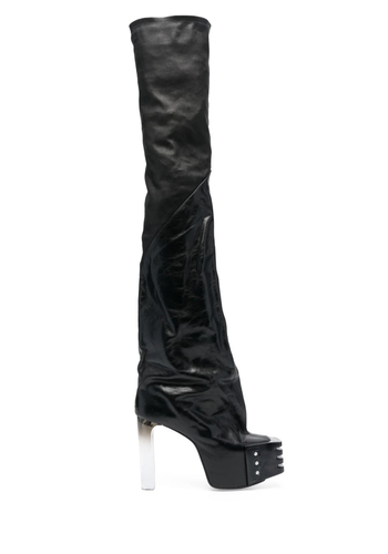RICK OWENS oblique platform 65mm black/black clear degrade RICK OWENS oblique platform 65mm black/black clear degrade