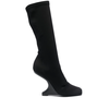 RICK OWENS LILIES CANTILEVER 11 MID CALF BOOT - BLACK NEO