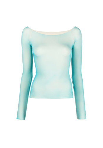 MM6 MAISON MARGIELA off shoulder mesh top blue MM6 MAISON MARGIELA off shoulder mesh top blue