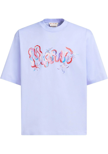 MARNI thistle cotton t-shirt with marni whirl
