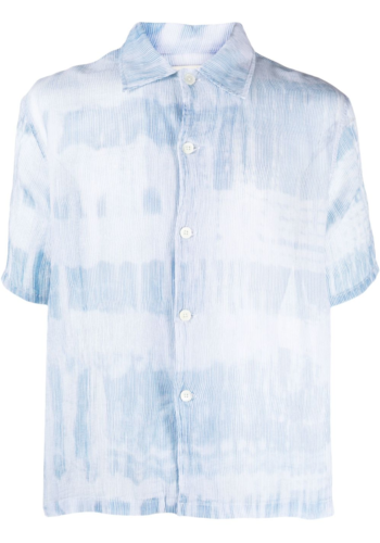 OUR LEGACY box shirt blue brush stroke print OUR LEGACY box shirt blue brush stroke print