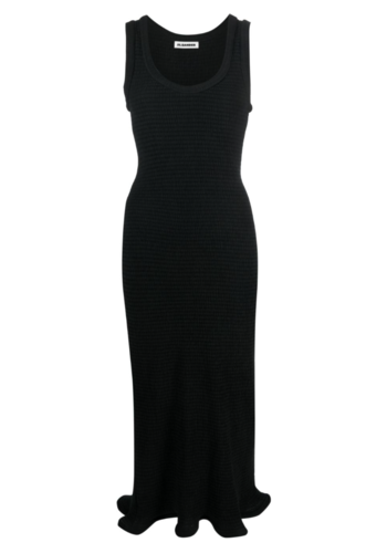 JIL SANDER tulip dress sheer black JIL SANDER tulip dress sheer black