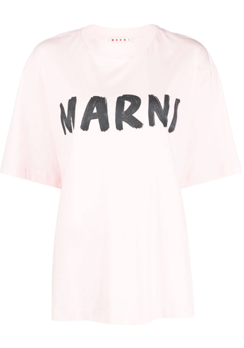 MARNI logo box t-shirt orchid pink