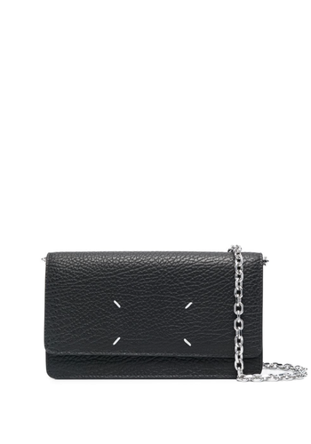 MAISON MARGIELA wallet on chain medium black MAISON MARGIELA wallet on chain medium black