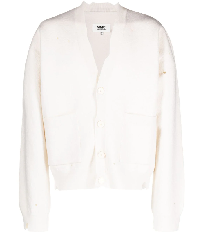 CARDIGAN SEMI COLLAR OFF WHITE