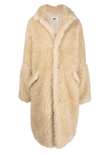 MM6 MAISON MARGIELA teddy coat beige
