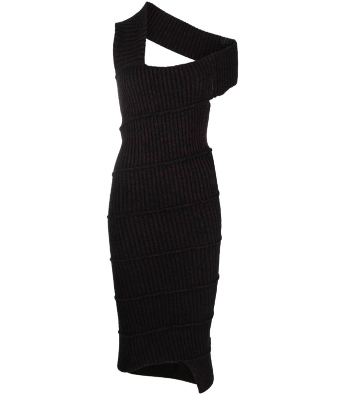 MIDI DRESS HEAVY KNIT BLACK