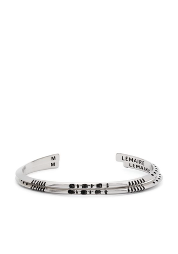 LEMAIRE twisted stripes cuff silver LEMAIRE twisted stripes cuff silver