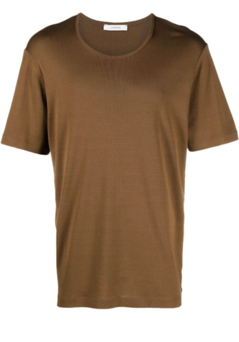 LEMAIRE rib u neck t-shirt havana LEMAIRE rib u neck t-shirt havana