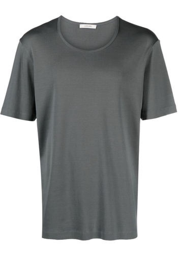 LEMAIRE rib u neck t-shirt storm grey