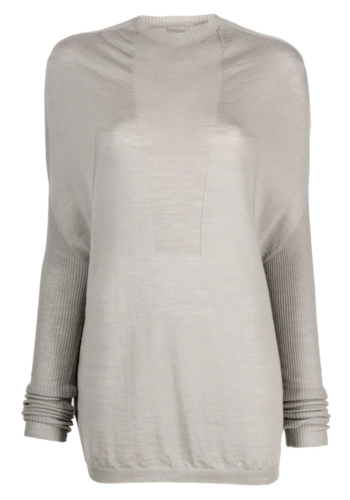 RICK OWENS crater knit sweater pearl RICK OWENS crater knit sweater pearl