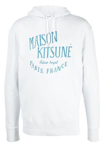 MAISON KITSUNE palais royal classic hoodie grey blue