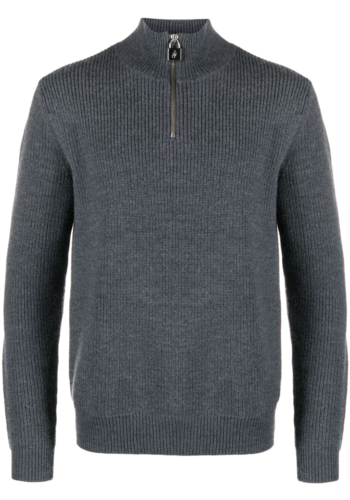 JW ANDERSON padlock pullover henley charcoal