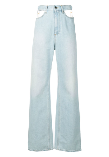 MAISON MARGIELA cut-out 5-pocket denim light blue