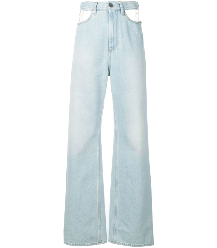 5-POCKET TROUSERS BLUE STRAIGHT LEG