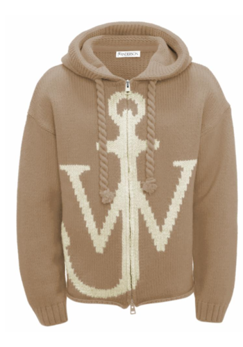 JW ANDERSON zip hoodie anchor hoodie beige