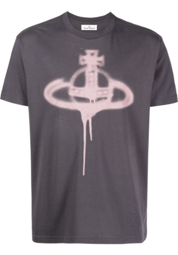 VIVIENNE WESTWOOD spray orb classic t-shirt grey VIVIENNE WESTWOOD spray orb classic t-shirt grey