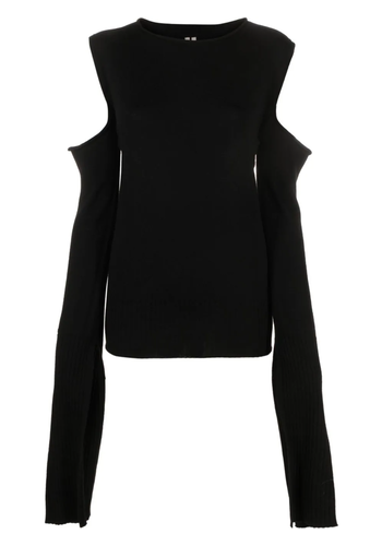 RICK OWENS cape sleeve knit black RICK OWENS cape sleeve knit black
