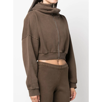 CROPPED FULL ZIP BRUNETTE