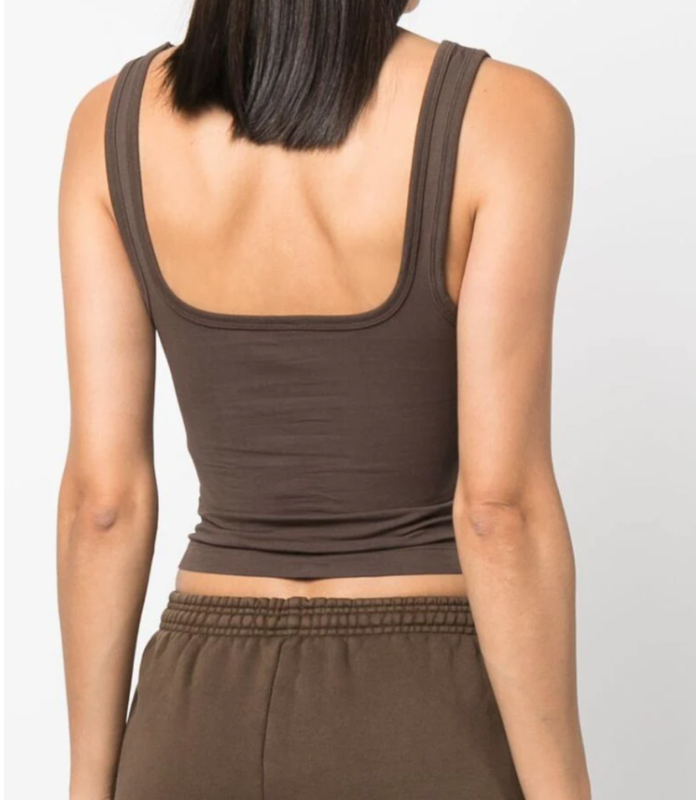 SQUARE NECK TANK BRUNETTE