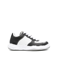 WAYNE LOW ORIGINAL SOLE BASKET LEATHER LOW TOP SNEAKER BLACK/WHITE