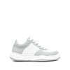 MAISON MIHARA YASUHIRO WAYNE LOW ORIGINAL SOLE BASKET LEATHER LOW TOP SNEAKER GREY/WHITE