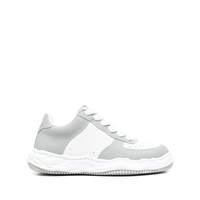 WAYNE LOW ORIGINAL SOLE BASKET LEATHER LOW TOP SNEAKER GREY/WHITE