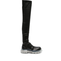 LEATHER BOOTS BOZO KNEE HIGH STOCKING TRACTOR
