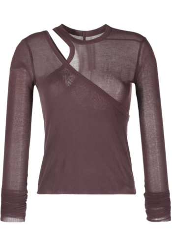 RICK OWENS knit t-shirt banana ls amethyst RICK OWENS knit t-shirt banana ls amethyst