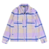 PLEASURES FOLKLORE PLAID WORK JACKET PURPLE