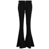 JEAN-PAUL GAULTIER FLARE TROUSERS WITH JPG X KNWLS EMBROIDERED DETAIL BLACK