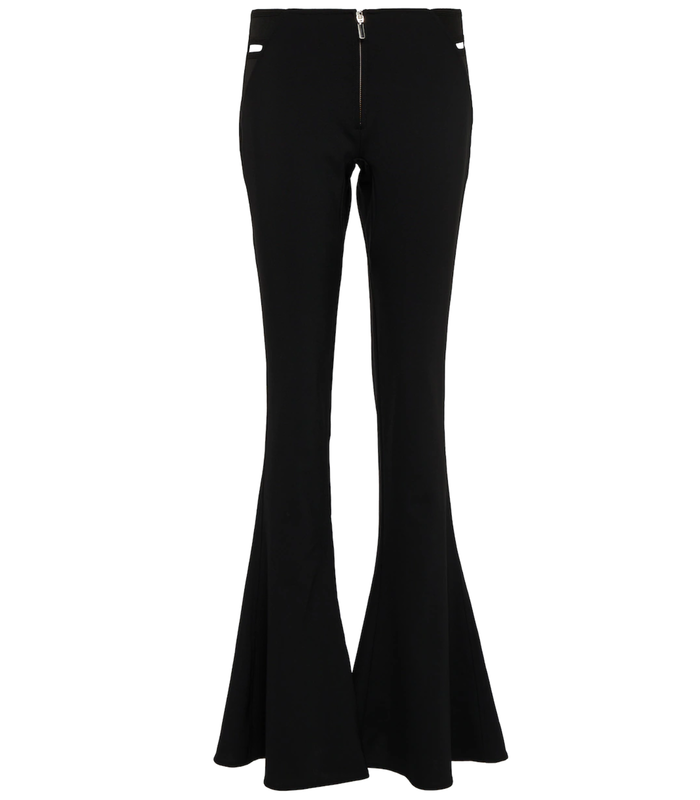 FLARE TROUSERS WITH JPG X KNWLS EMBROIDERED DETAIL BLACK