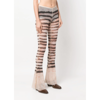 JEAN-PAUL GAULTIER - FLARE LEGGINGS LOW WAIST PRINTED  "STRIPED WASHED MARINIERE" ECRU