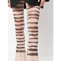 JEAN-PAUL GAULTIER - FLARE LEGGINGS LOW WAIST PRINTED  "STRIPED WASHED MARINIERE" ECRU