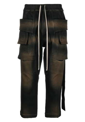 RICK OWENS DRKSHDW creatch cargo cropped drawstring mud