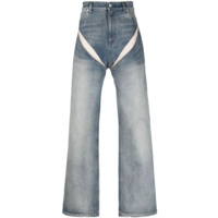 CUT OUT JEANS RINSED BLUE