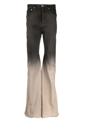 RICK OWENS DRKSHDW denim bias bootcut black pearl degrade RICK OWENS DRKSHDW denim bias bootcut black pearl degrade
