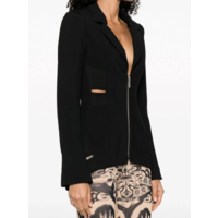 SUIT JACKET WITH JPG X KNWLS EMBROIDERED DETAIL BLACK