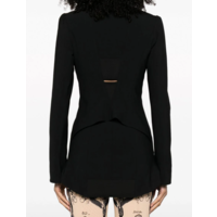 SUIT JACKET WITH JPG X KNWLS EMBROIDERED DETAIL BLACK