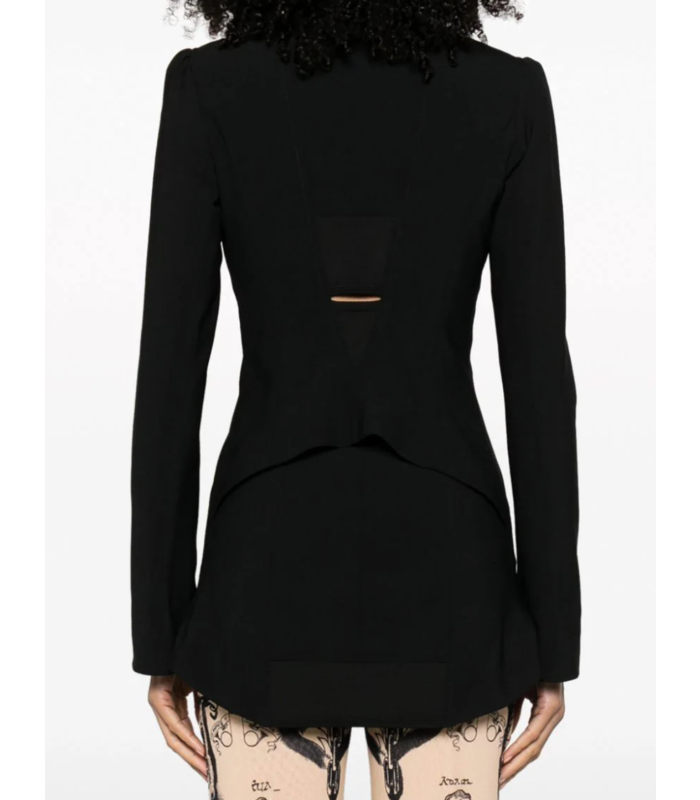SUIT JACKET WITH JPG X KNWLS EMBROIDERED DETAIL BLACK