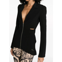 SUIT JACKET WITH JPG X KNWLS EMBROIDERED DETAIL BLACK