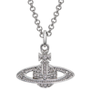 VIVIENNE WESTWOOD MINI BAS RELIEF PENDANT PLATINUM Crystal