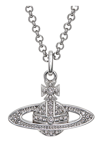 VIVIENNE WESTWOOD mini bas relief pendant platinum